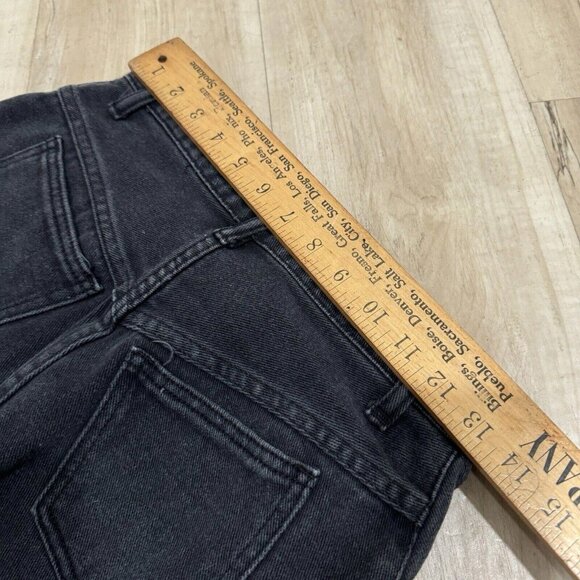 John Galt Denim‎ Jean Skirt Black Small Button Fly Mini Juniors Hipster Rocker S - Picture 7 of 9